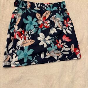 Old Navy Tropical Floral skort- Navy, Red, and White